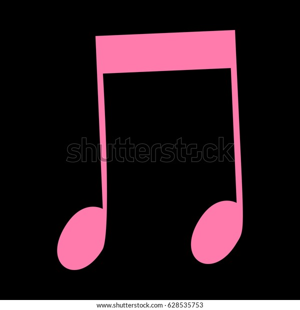 Music Notes Sign Illustration Vector Pink Stock Vector Royalty Free