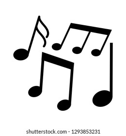 Music notes, song, melody icon vector