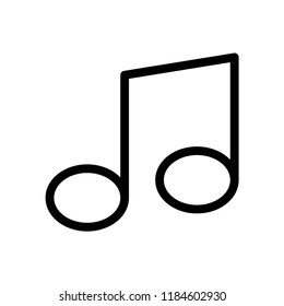 Music notes, song, melody or tune flat Vector icon for musical apps and websites