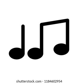 Music notes, song, melody or tune flat Vector icon for musical apps and websites
