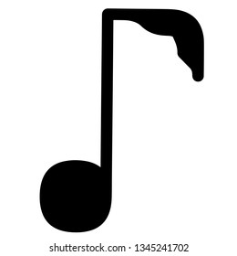 Music notes, song, melody or tune flat vector icon for musical apps and websites. Music icon vector