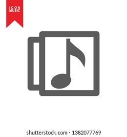 Music notes, song, melody or tune flat vector icon for musical apps and websites - Vector