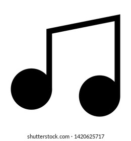Music notes, song, melody or tune icon isolated sign symbol vector illustration - vector