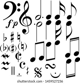 Hand Drawn Music Note Vector Musical Stock Vector (Royalty Free) 794291917