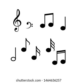 Music notes, song, melody and tune vector icon - Vector