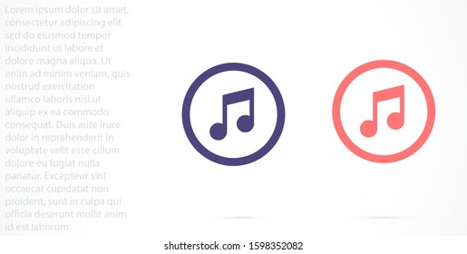 Music notes, song, melody or tune flat vector icon for musical apps and websites acoustic guitar vector icon.classic,instrument, musical,rock,sound,acoustic,string,play,electric,concert