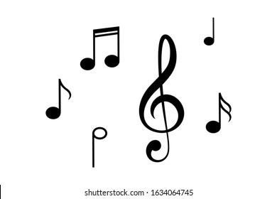 Music notes, song, melody and tune icon