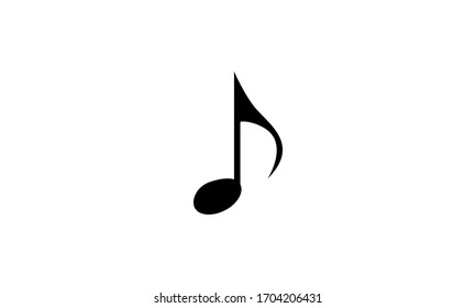 Music notes, song, melody or tune flat vector icon