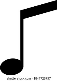 Music notes, song, melody or tune flat vector icon for musical apps and websites.