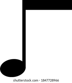 Music notes, song, melody or tune flat vector icon for musical apps and websites.