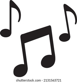 Music notes, song, melody or tune flat vector icon for musical apps and websites.eps
