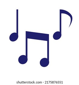 Music notes, song, melody or tune flat vector icon for musical apps and websites. Vector illustration in line art style	
