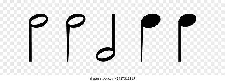 Music notes, song, melody or tune flat vector icon for musical apps and websites. Music icon. Music note icon. 