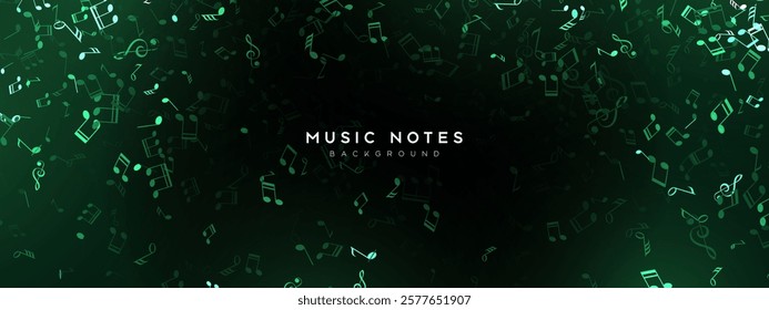 Music notes, song, melody or tune neon realistic vector icon for musical apps and websites background vector illustration
