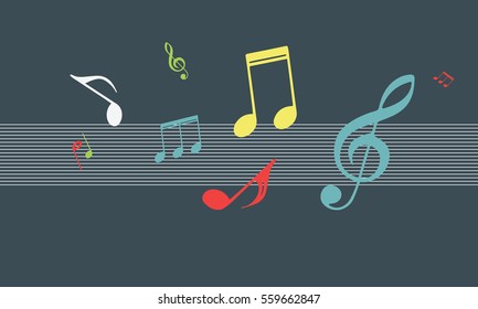 music notes from strings