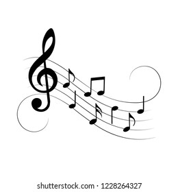 19,097 Music Staff With Notes Images, Stock Photos & Vectors 