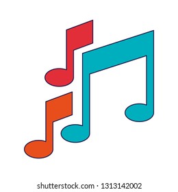 Music Notes Symbol Blue Lines Stock Vector (Royalty Free) 1313142002 ...