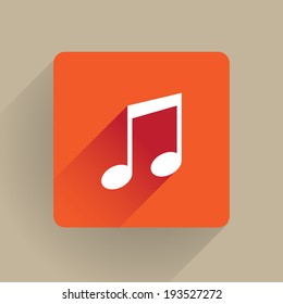 Music notes symbol in flat style