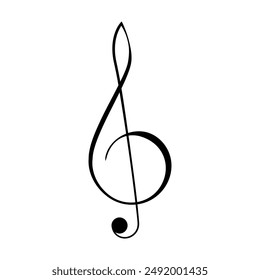 Music notes symbol vector illustration.Music notes icon set. Musical key symbols.