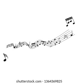 music notes symbols design by illustration