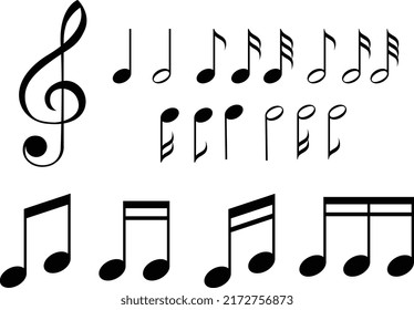 music notes symbols icon sound