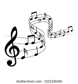 Background Music Note Stock Vector (Royalty Free) 119575963