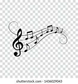 Music Notes Symbols Musical Design Isolated Stock Vector (Royalty Free ...