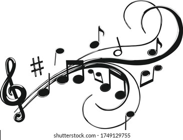 249 Wavy music staff Images, Stock Photos & Vectors | Shutterstock