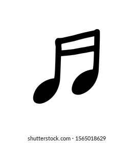 music notes symbols vector silhouette