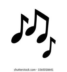 music notes symbols vector silhouette