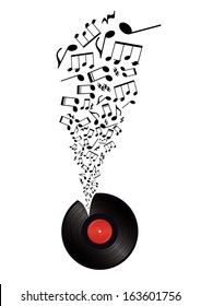 music notes takes off vinyl 