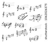 music notes texture vector