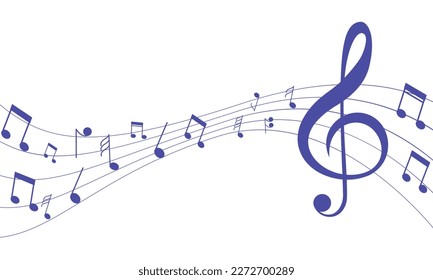 notas musicales de fondo transparente, iconos vectoriales de notas musicales. símbolos de sonido y melodía. conjunto de varios iconos de notas musicales negras