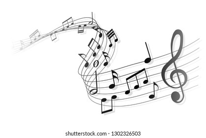 music notes vector