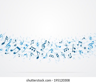 Music notes vector background 