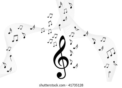 music notes vector background