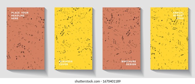 Music notes vector background. Abstract musical background. Colorful music background. Karaoke bar poster.