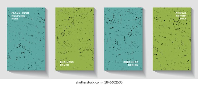 Music notes vector background. Abstract musical background. eps10.  Mensural musical notation.