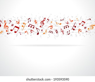 Music Notes Vector Background Eps 10 