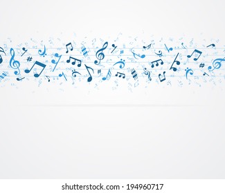 Music notes vector background eps 10 