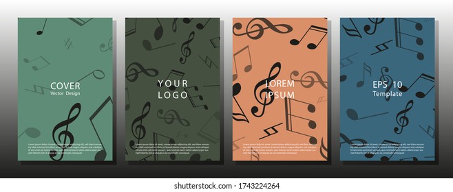 Music notes vector background. Vector music note background design. Vector decorative ethnic greeting card or invitation design background. live music concept.