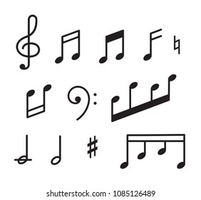 Music Notes Vector Collection Music Notes Stock Vector (Royalty Free ...