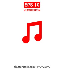 Music, Notes  Vector Icon.