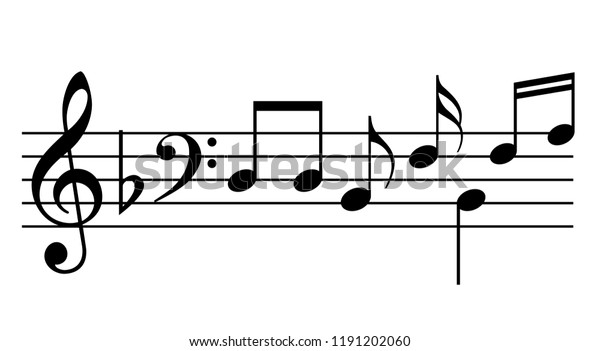 Music notes vector icon illustration isolated\
on white background