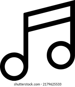 music notes vector icon - minimalist and modern style.