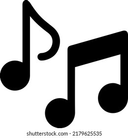 icono vectorial de notas musicales - estilo minimalista y moderno.
