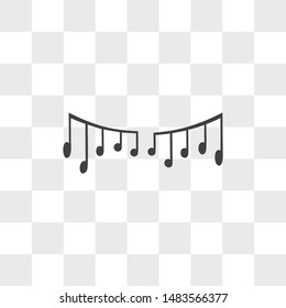 Music notes vector icon in modern design style for web site and mobile app