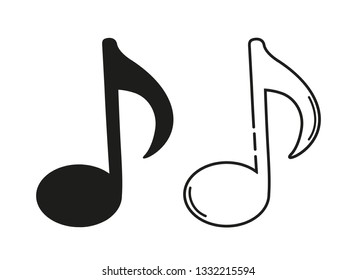 Music notes, vector icon for musical