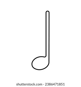 Music notes vector icon. Note illustration sign. Music symbol or logo.