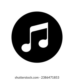 Music notes vector icon. Note illustration sign. Music symbol or logo.